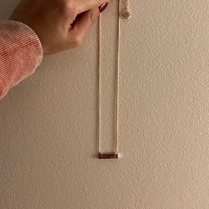 Rose gold with Pink drusy Kendra Scott Necklace